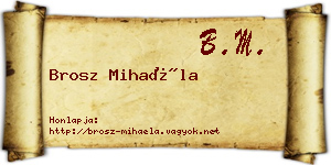 Brosz Mihaéla névjegykártya
